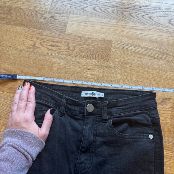 New Vintage Black Flare Jeans US Size 6 - Picture 10 of 13